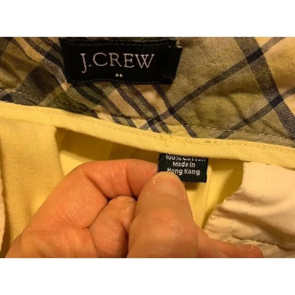 J. CREW SIZE 38 YELLOW SHORTS